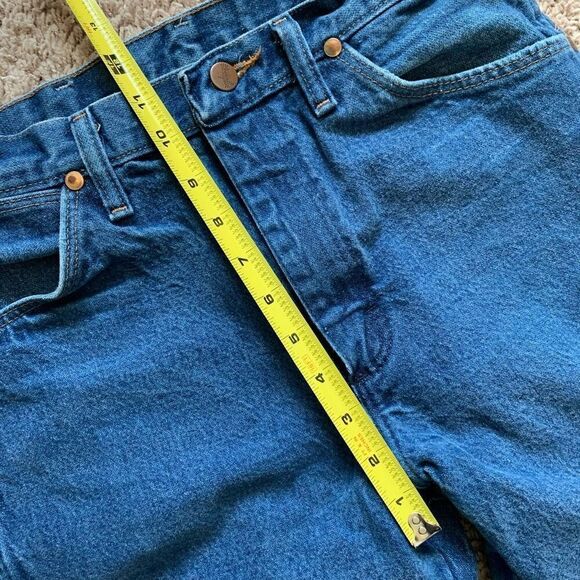 Vintage Wrangler Dark Wash High Rise Jeans 26” Zipper Straight Western - Picture 7 of 8